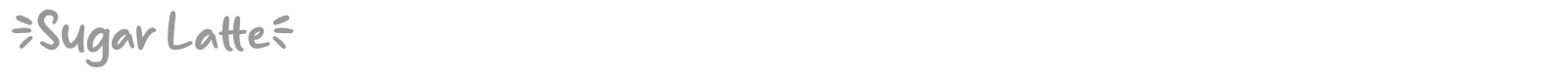 Sugar Latte font preview